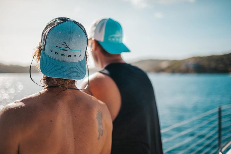 Custom embroidered hats produced by FOX Merch for branded merchandise programs